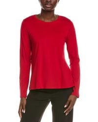 Eileen Fisher - Round Neck T-Shirt - Lyst