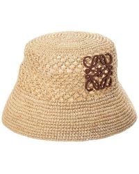 Loewe - Anagram Raffia Bucket Hat - Lyst