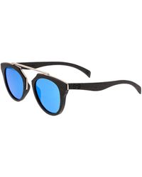 Earth Wood Unisex Ceira 45mm Polarized Sunglasses - Blue