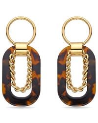 Eye Candy LA - Lea Square Chain Drop Earrings - Lyst