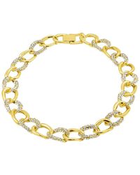 Adornia - 14k Plated Cz Chunky Link Chain Necklace - Lyst
