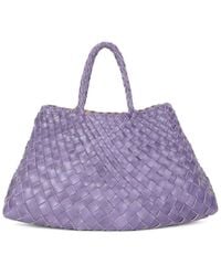 Tiffany & Fred Paris - Woven Leather Top Handle Bag - Lyst