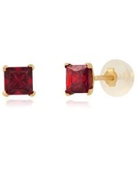 MaxColor - 14K 0.70 Ct. Tw. Lab-Grown Ruby Studs - Lyst
