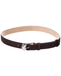KHAITE - Dome Suede Belt - Lyst
