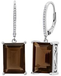 MaxColor - 12.00 Ct. Tw. Smoky Quartz Earrings - Lyst