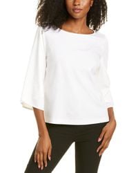 Lafayette 148 New York Relaxed Top - White