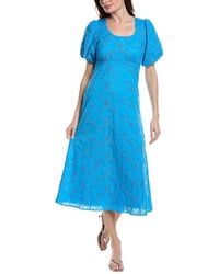 Cece - Bubble Eyelet Midi Dress - Lyst