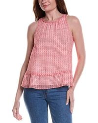 Vince Camuto - Halter Neck Shell Peplum Tank Top - Lyst