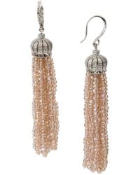 Saachi - Crown Tassel Drop Earrings - Lyst