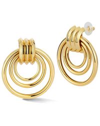 Glaze Jewelry - Plated Bold Triple-Hoop Drop Earrings - Lyst