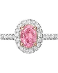 Lab Grown Diamonds - 14K 2.40 Ct. Tw. Lab-Grown Diamond Halo Engagement Ring - Lyst