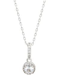 Suzy Levian - 0.02 Ct. Tw. Diamond & Topaz Pendant - Lyst