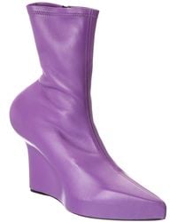 Givenchy - Leather Wedge Bootie - Lyst