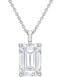 Diana M. Jewels - 14K 15.00 Ct. Tw. Lab-Grown Diamond Solitaire Pendant - Lyst