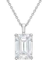 Diana M. Jewels - 14K 15.00 Ct. Tw. Lab-Grown Diamond Solitaire Pendant - Lyst