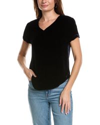 Bella Dahl - V-neck Silk-blend T-shirt - Lyst