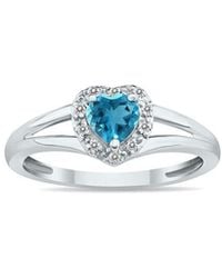 Gem Spark - 14K 0.51 Ct. Tw. Diamond & Topaz Ring - Lyst
