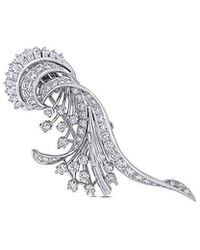 Rina Limor - Platinum 4.70 Ct. Tw. Diamond Peacock Brooch - Lyst