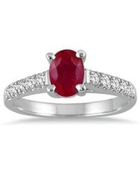 Gem Spark - 14K 1.19 Ct. Tw. Diamond & Ruby Ring - Lyst
