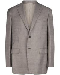 Brioni - Houndstooth Wool & Silk Single-Breasted Blazer - Lyst