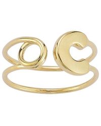 Italian Gold - 14K Safety Pin Ring - Lyst