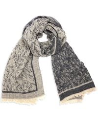 Saachi - Crinkle Floral Reversible Scarf - Lyst
