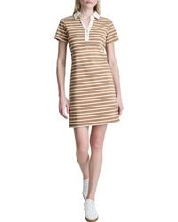 DKNY - Short Sleeve Knit Polo Dress - Lyst