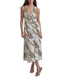 DKNY - Print Plisse Tie Top - Lyst