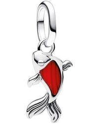 PANDORA - Me Murano Glass Koi Fish Mini Dangle Charm - Lyst