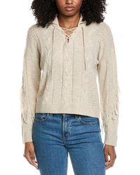 Brodie Cashmere - Cable Fringe Polo Wool & Cashmere-Blend Sweater - Lyst