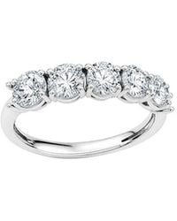 Lab Grown Diamonds - 14K 2.00 Ct. Tw. Lab-Grown Diamond 5 Stone Band Ring - Lyst