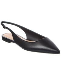 Stuart Weitzman - Mara Leather Slingback Flat - Lyst