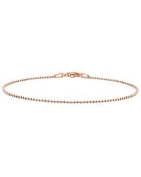 Italian Silver - 18K Rose Over Ball Chain Bracelet - Lyst