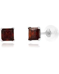 MaxColor - 14K 0.80 Ct. Tw. Garnet Studs - Lyst