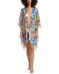 Johnny Was - Short Ruffle Silk-Blend Kimono - Lyst