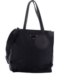 Prada - Re-Nylon & Leather Padded Convertible Shopping Tote Medium (Authentic Pre-Loved) - Lyst