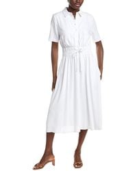 Nanette Lepore - Linen-Blend Midi Dress - Lyst