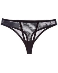 Wolford - Bonded To Tulle Thong - Lyst