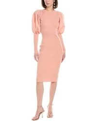 Elisabetta Franchi - Puff Sleeve Sweaterdress - Lyst