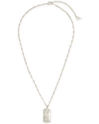 Sterling Forever Scorpio Constellation Dog Tag Necklace - Multicolour