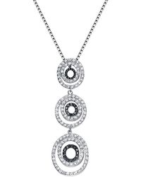 Genevive Jewelry - Silver Cz Classic Pendant - Lyst