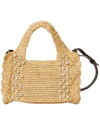 BTB Los Angeles - Bardo Crystal Mini Straw Tote - Lyst