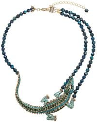 Eye Candy LA - Gator Lapis Beaded Necklace - Lyst