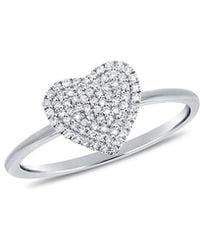 Sabrina Designs - 14k 0.21 Ct. Tw. Diamond Heart Ring - Lyst