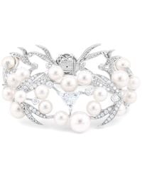 Diana M. Jewels - Fine Jewelry 14K 11.00 Ct. Tw. Diamond & 6-11Mm Pearl Bracelet - Lyst