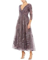 Mac Duggal - Plus Metallic Embellished Evening Dress - Lyst