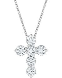 Lab Grown Diamonds - 14K 2.00 Ct. Tw. Lab-Grown Diamond Cross Pendant - Lyst