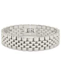 Sterling Forever - Rhodium Plated Chunky Chain Watch Band - Lyst