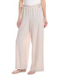 NVLT - Side Waist-Tie Wide Leg Linen-Blend Pant - Lyst