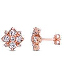 Rina Limor - 14K Rose 1.00 Ct. Tw. Diamond Square Earrings - Lyst